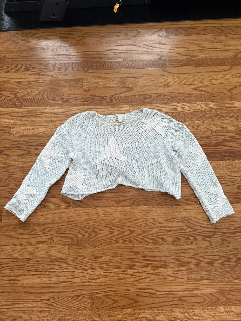 Vintage Havana Pale Blue Star Cropped Sweater